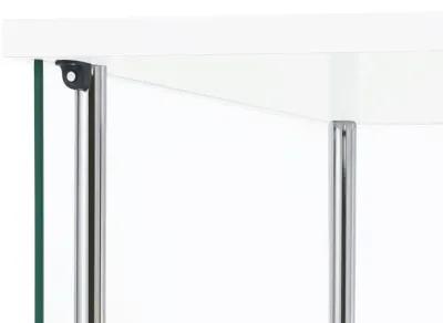 Bellatrix Rectangular 4-shelf Curio Cabinet White and Clear