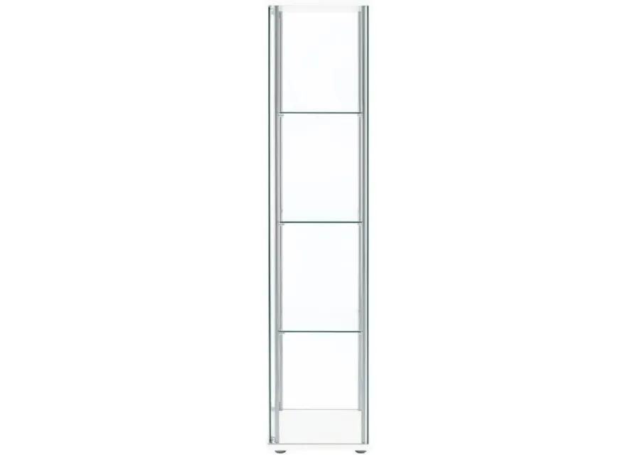 Bellatrix Rectangular 4-shelf Curio Cabinet White and Clear