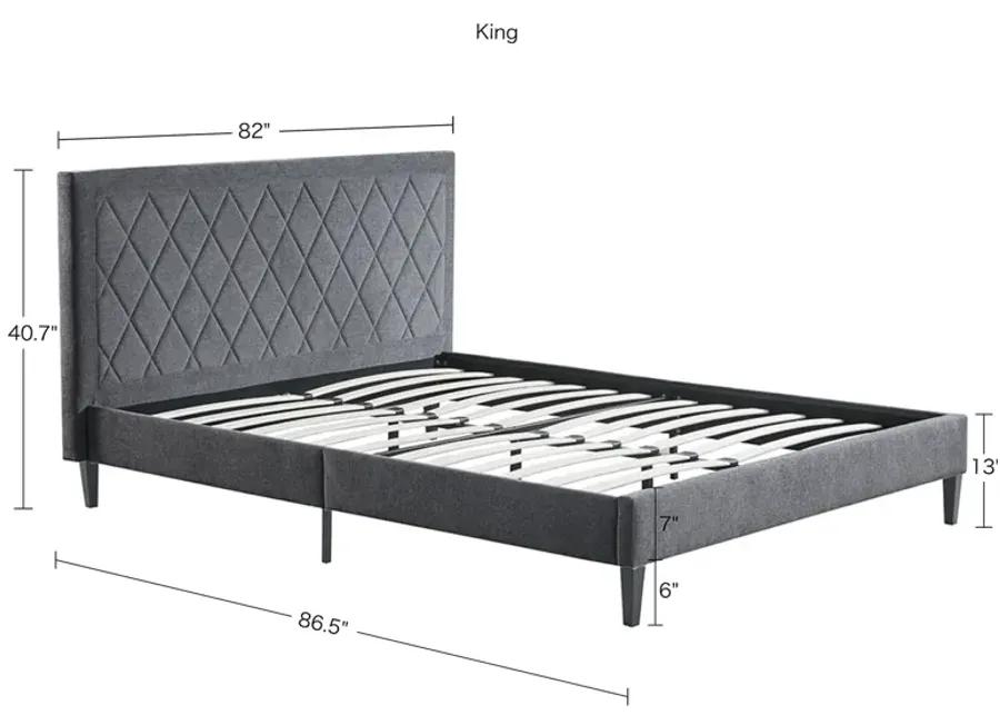 510 Design Rowen Charcoal Rowen King Platform Bed