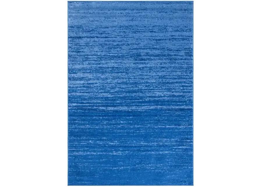 Adirondack Contemporary Light Blue / Dark Blue 9' X 12' Powerloomed Rug