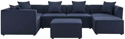 Saybrook Outdoor Patio Upholstered 7-Piece Sectional Sofa