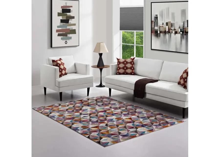 Arisa Geometric Hexagon Mosaic 4x6
 Area Rug