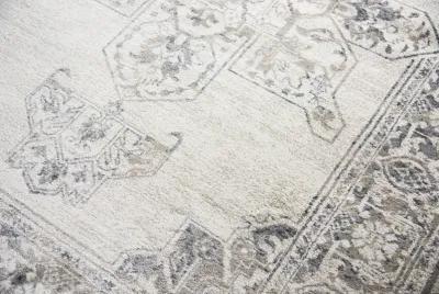 Panache Natural/Beige Central Medallion Motif Distress  Polypropylene 6'7" x 9'6" Rectangle Rug