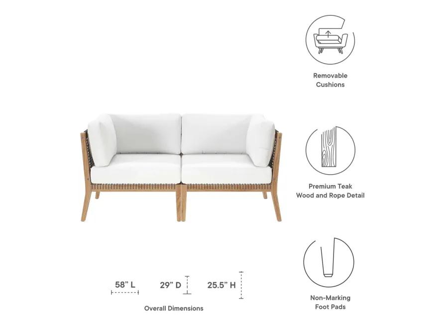 Clearwater Teak Outdoor Loveseat