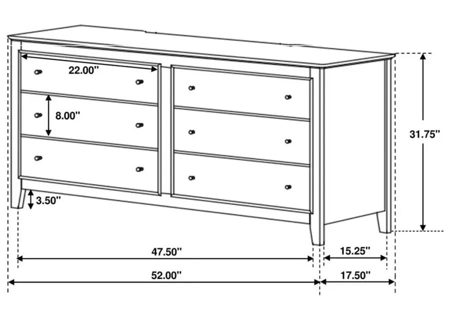 Jordy 6-Drawer Dresser