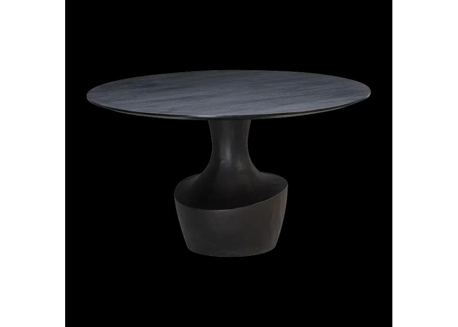 Gevra Black Acacia & Faux Plaster Dining Table