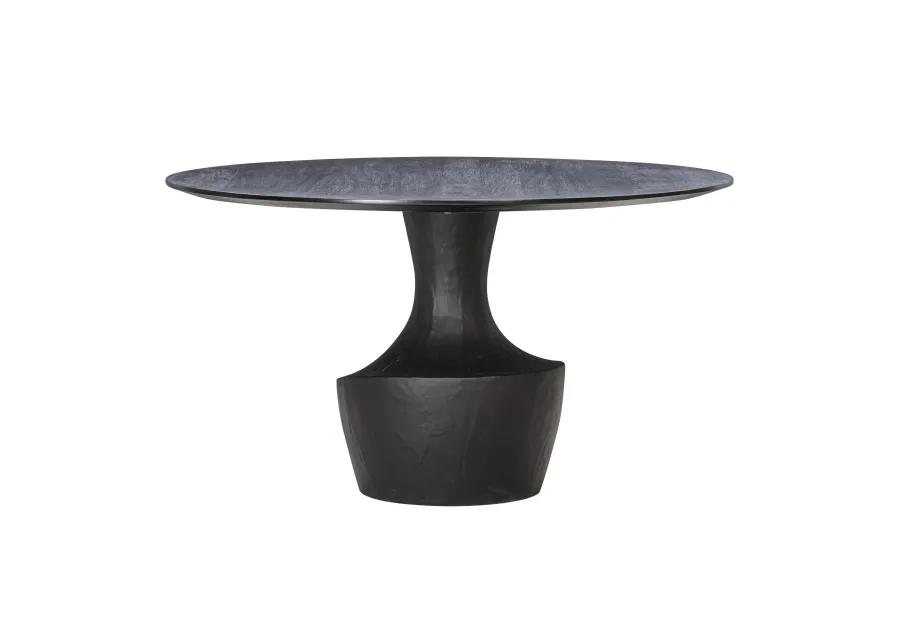 Gevra Black Acacia & Faux Plaster Dining Table