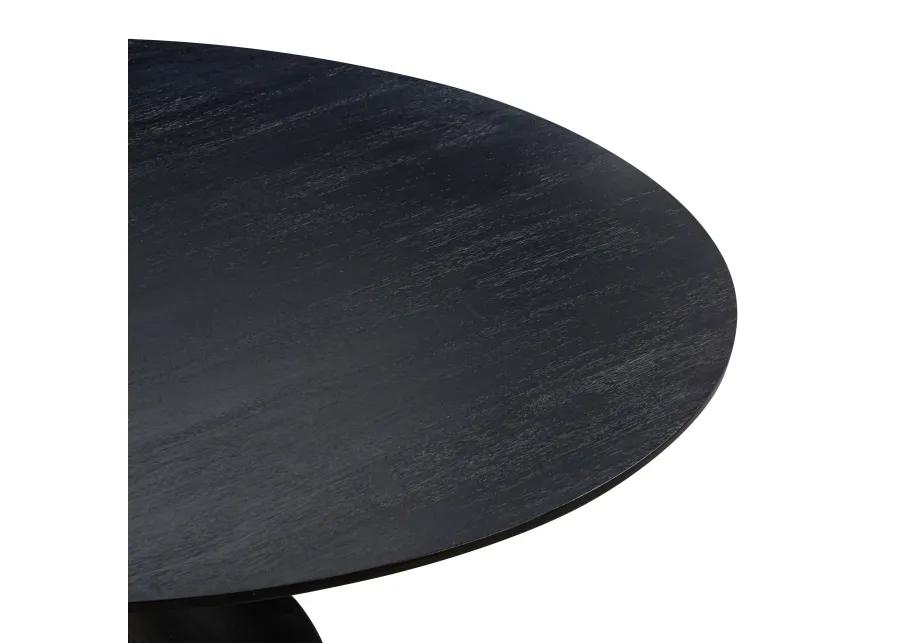 Gevra Black Acacia & Faux Plaster Dining Table