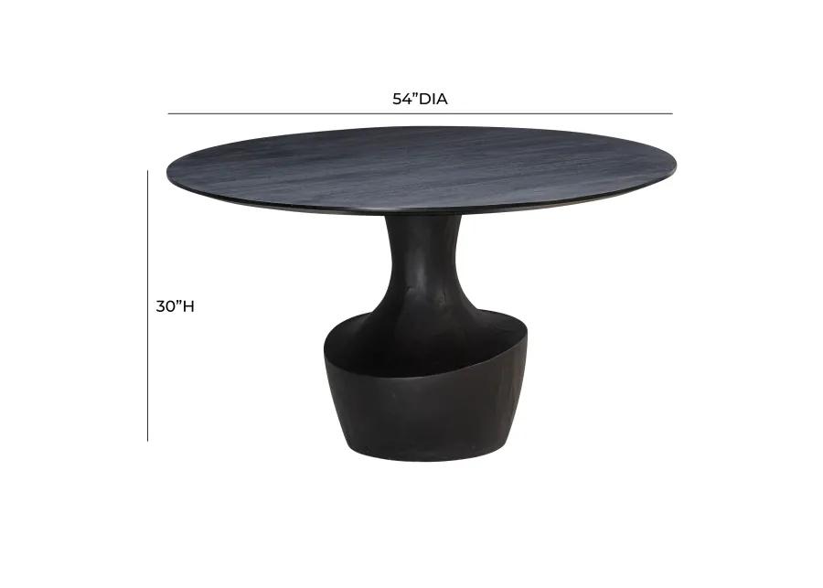 Gevra Black Acacia & Faux Plaster Dining Table