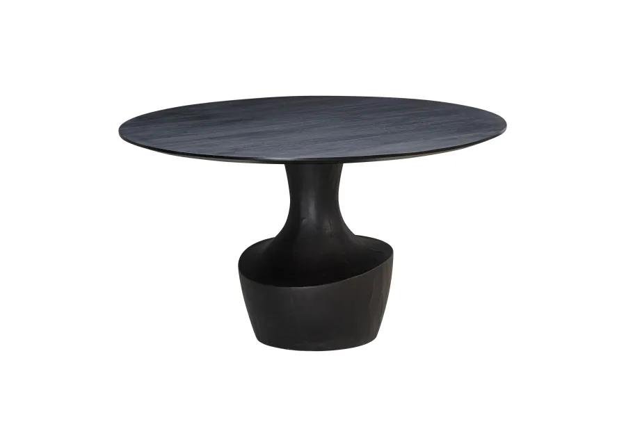 Gevra Black Acacia & Faux Plaster Dining Table