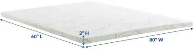 Relax Queen 2" Gel Memory Foam Mattress Topper