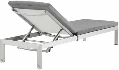 Shore Outdoor Patio Aluminum Chaise with Cushions