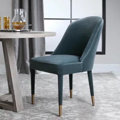 Brie Armless Chair, Blue, Set of 2