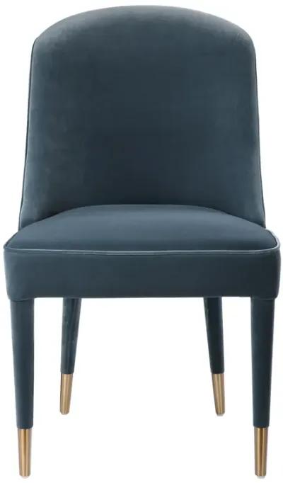 Brie Armless Chair, Blue, Set of 2