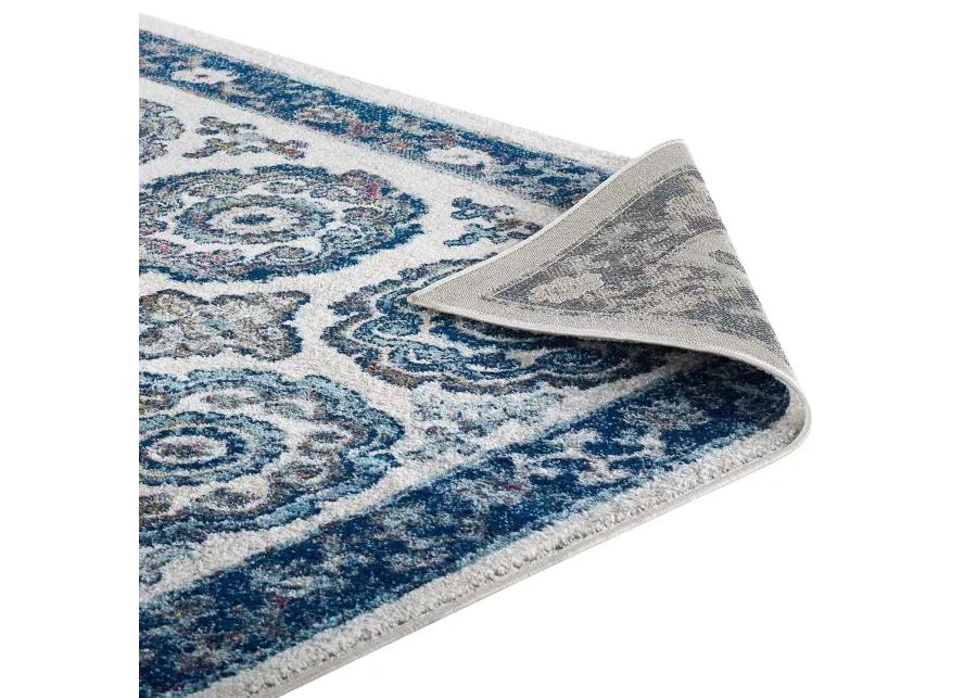 Entourage Odile Distressed Floral Moroccan Trellis 8x10 Area Rug