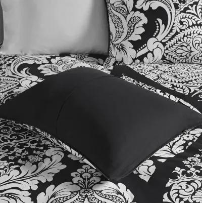 Madison Park Vienna Black 7 Piece Cotton Printed Comforter Set