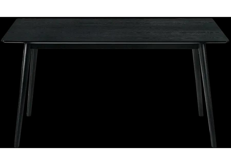 Westmont 59" Rectangular Dining Table in Black Wood