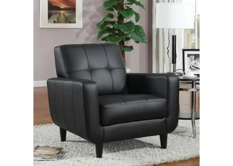 Aaron Padded Seat Accent Chair Black