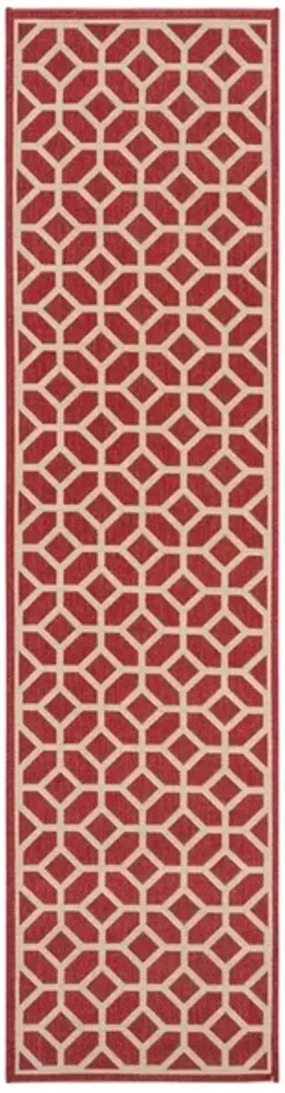 BEACH HOUSE Collection BHS127Q-28 Red / Creme 2'-2" X 8'