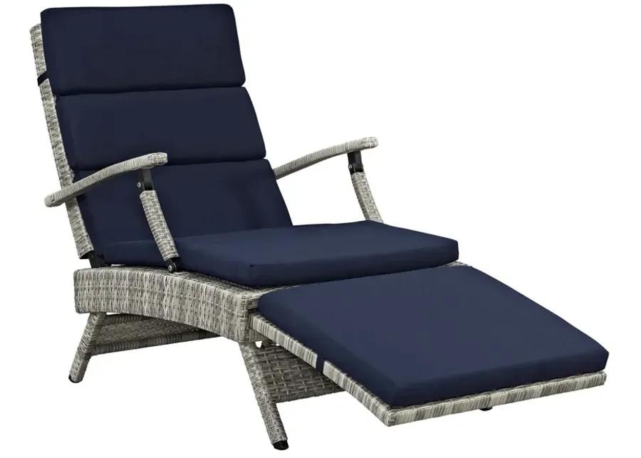 Envisage Chaise Outdoor Patio Wicker Rattan Lounge Chair