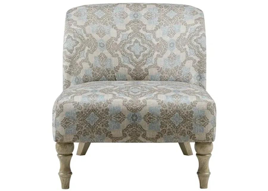 Martha Stewart Maribelle Beige/Blue Accent chair