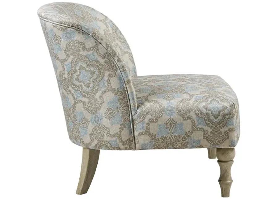 Martha Stewart Maribelle Beige/Blue Accent chair