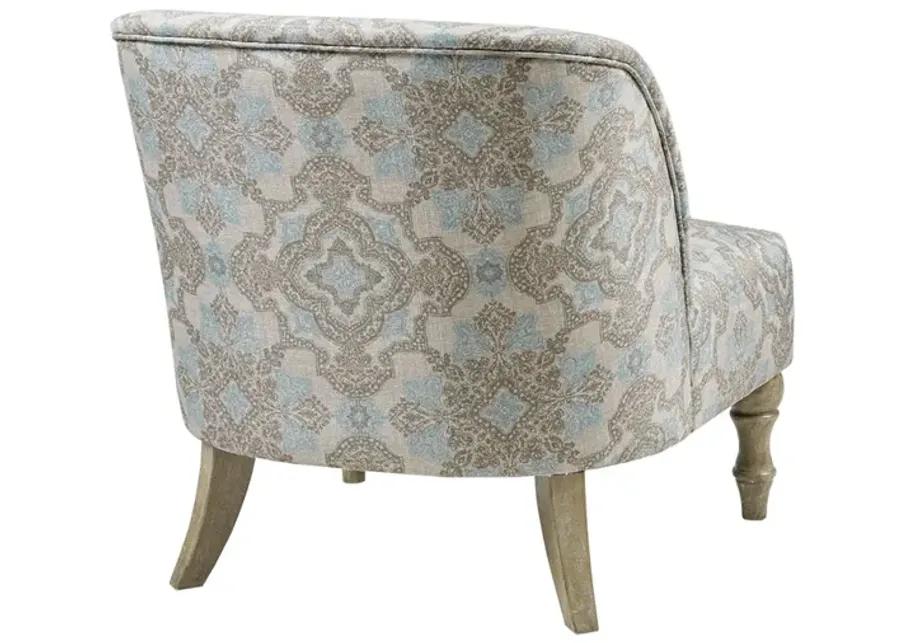 Martha Stewart Maribelle Beige/Blue Accent chair