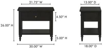 Katherine Nightstand Black