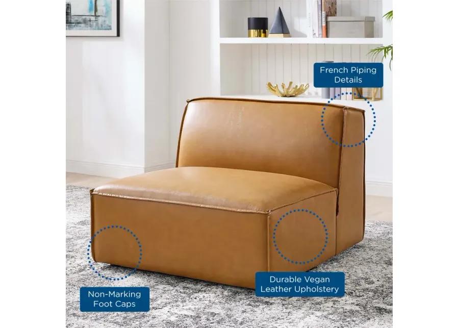 Restore Vegan Leather Sectional Sofa Armless Chair