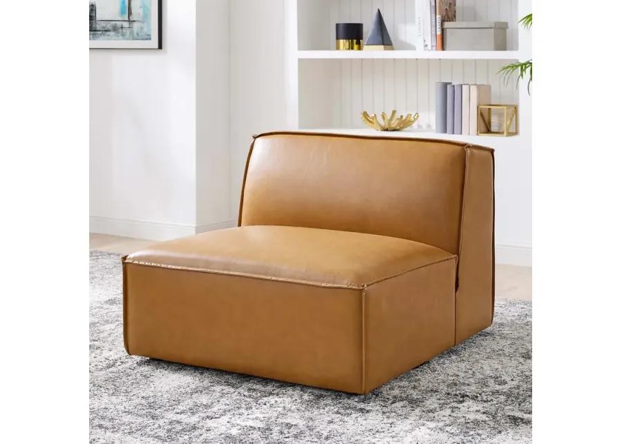 Restore Vegan Leather Sectional Sofa Armless Chair