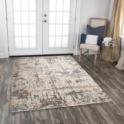 Jasper Ivory/Multi Abstract Recycled Polyester 8' x 10' Rectangle Rug