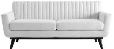 Engage Channel Tufted Fabric Loveseat