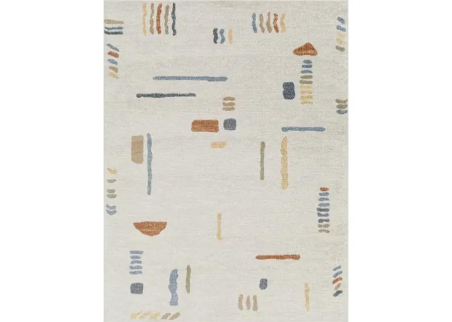 Lillian LLL-2313 6'7" x 9' Machine Woven Rug