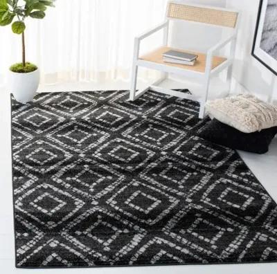 Adirondack Contemporary Black / Ivory 8' X 10' Powerloomed Rug