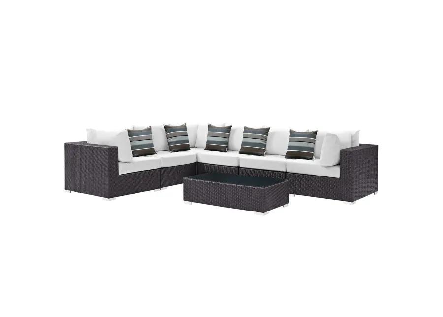 Convene 7 Piece Outdoor Patio Sectional Set