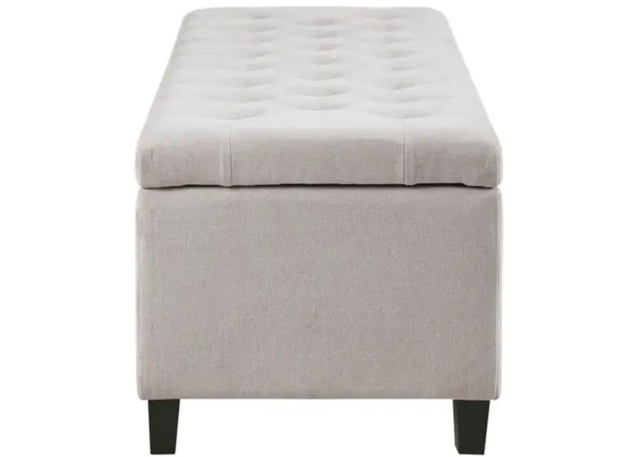 Madison Park Shandra Natural Tufted Top Soft Close Storage Bench