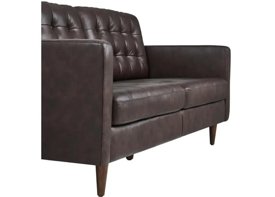 Exalt Tufted Vegan Leather Sofa