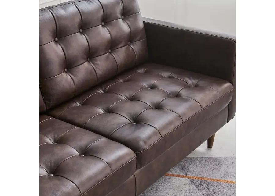 Exalt Tufted Vegan Leather Sofa