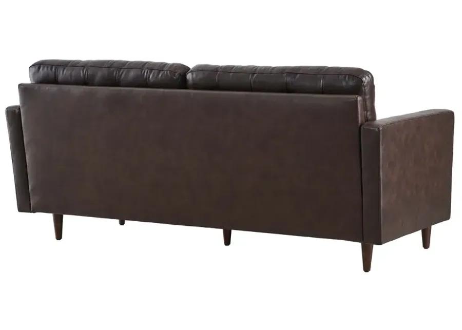 Exalt Tufted Vegan Leather Sofa