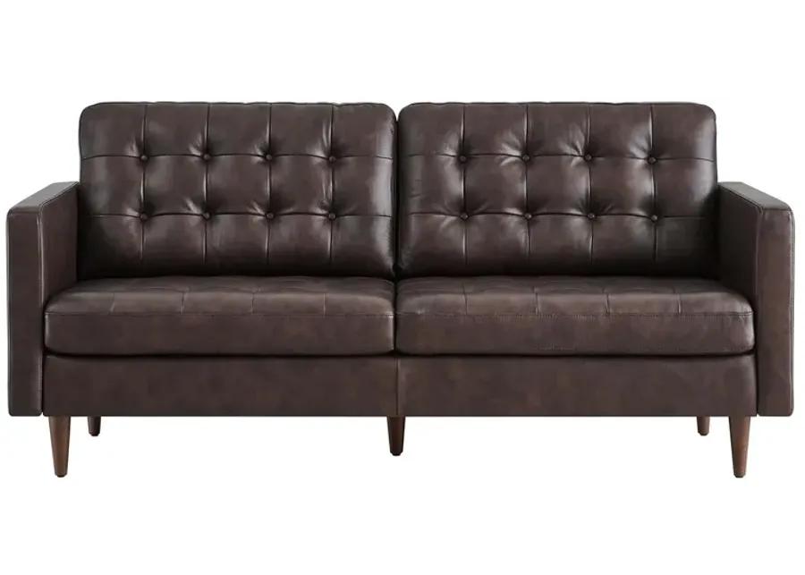 Exalt Tufted Vegan Leather Sofa