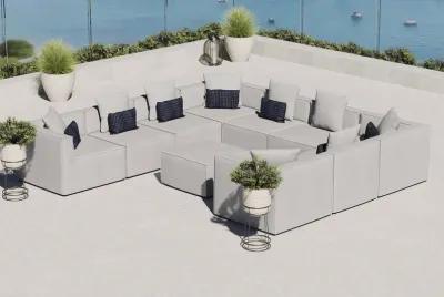 Saybrook Outdoor Patio Upholstered 10-Piece Sectional Sofa