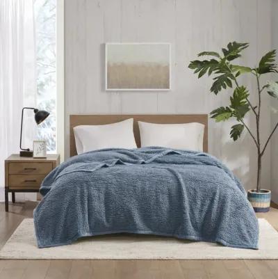 Woolrich Burlington Blue Berber Blanket