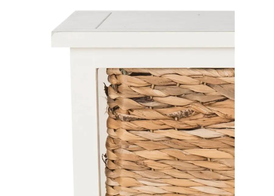 HALLE 3 WICKER BASKET STORAGE SIDE TABLE