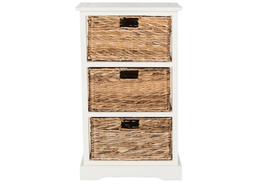 HALLE 3 WICKER BASKET STORAGE SIDE TABLE