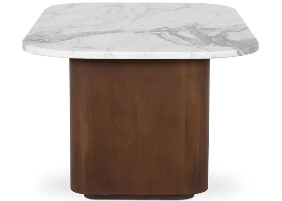 Dash Accent Table White Calacatta Marble