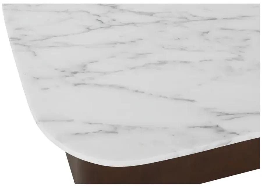 Dash Accent Table White Calacatta Marble