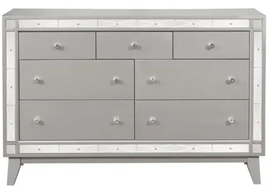 Leighton 7-drawer Dresser Metallic Mercury