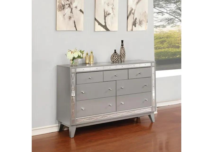 Leighton 7-drawer Dresser Metallic Mercury