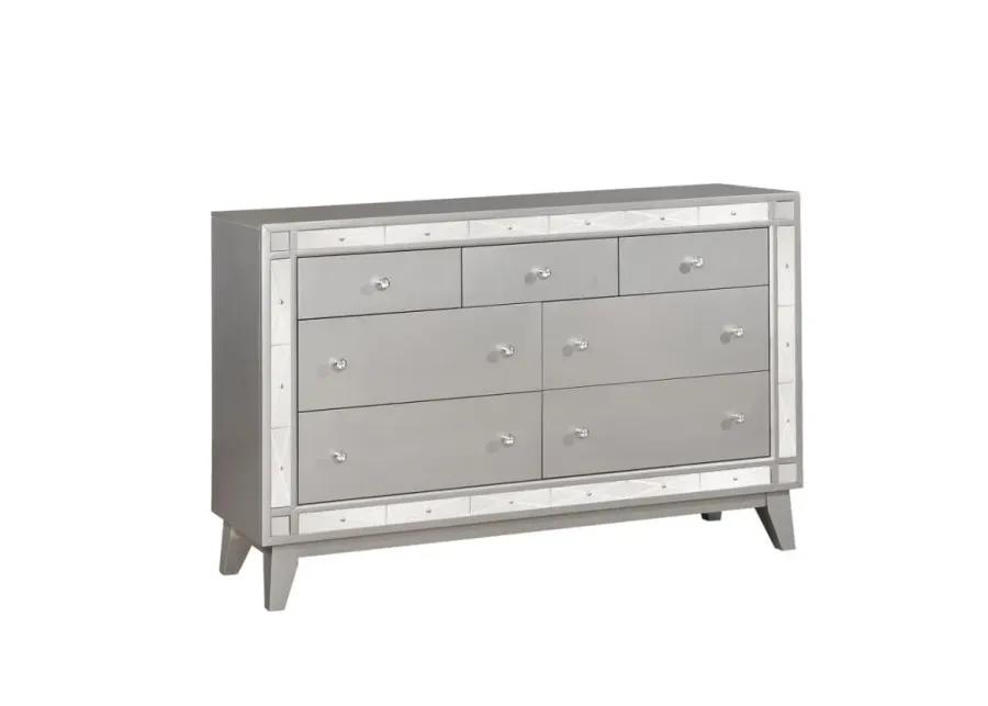 Leighton 7-drawer Dresser Metallic Mercury