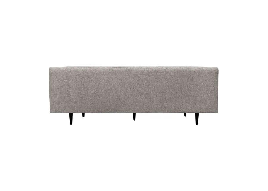 Annabelle 80" Gray Fabric Sofa with Black Wood Legs